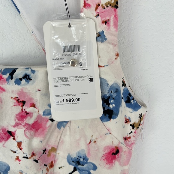 Concept Club Floral Spring Square Neckline & Key Hole Back Dress Size Small NWT - Picture 5 of 11